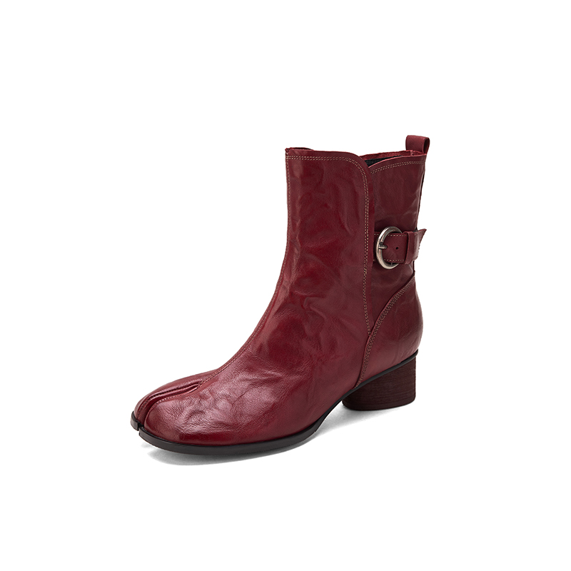 Leather Classic Strap - Handmade Genuine Leather Sheepskin Tabi Ankle