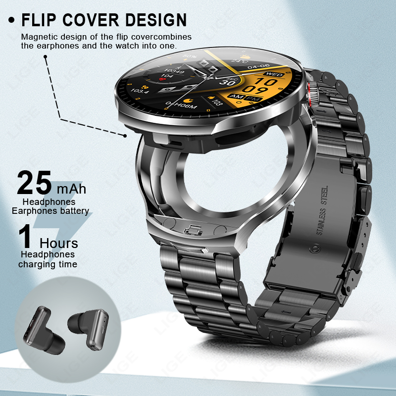LIGE 2026 New TWS 2-In-1 Heads - Smartwatch Headset recension och pris