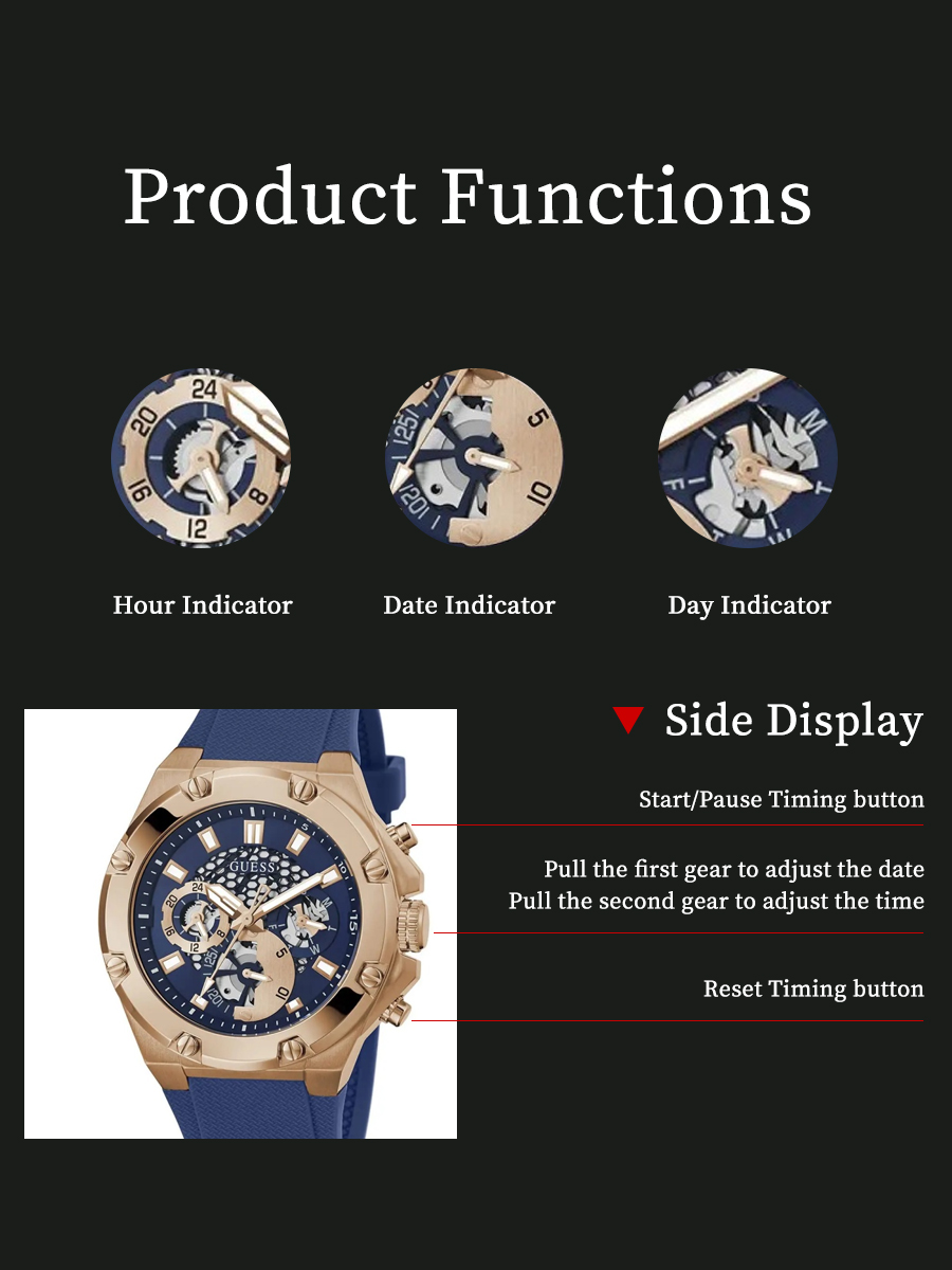 GUESS GW0334G3 Men Watch Multi - Smartwatch Guess recension och pris