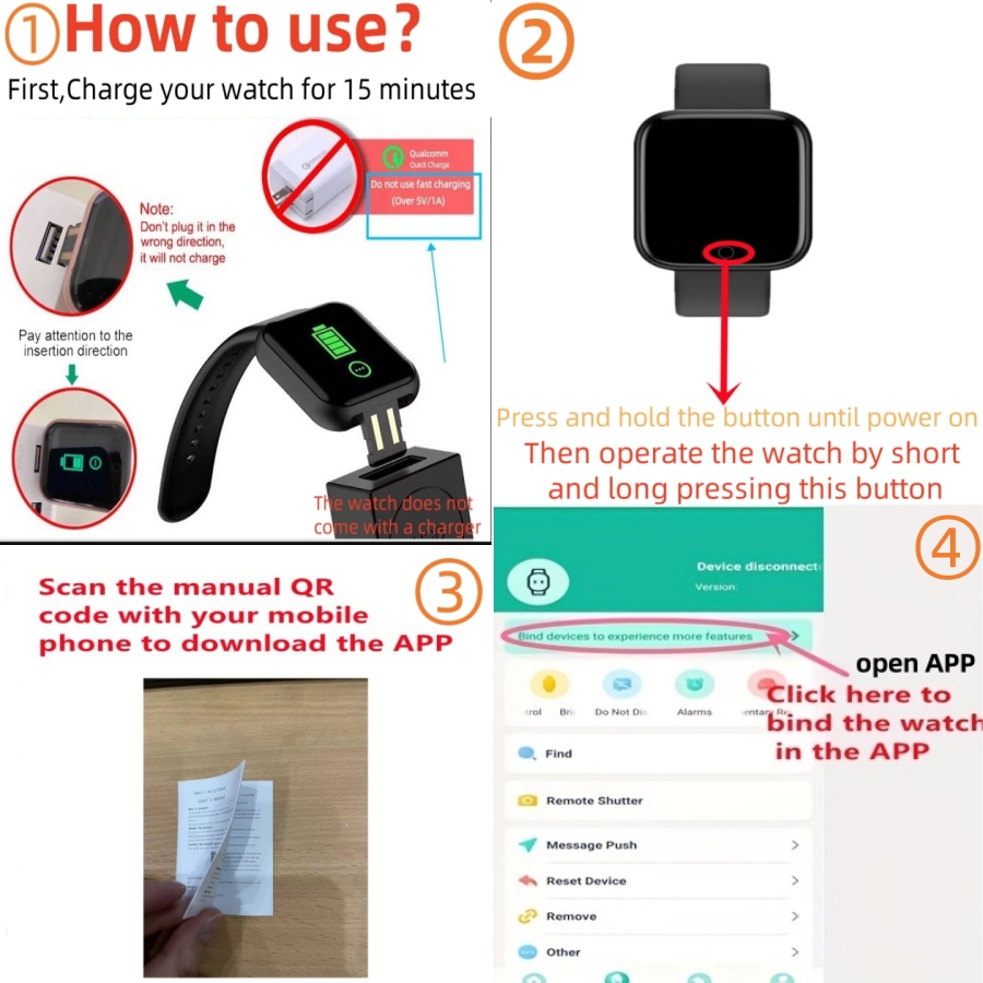 Smart Watch For Men Women Spor - Silicone Band Replacement recension och pris