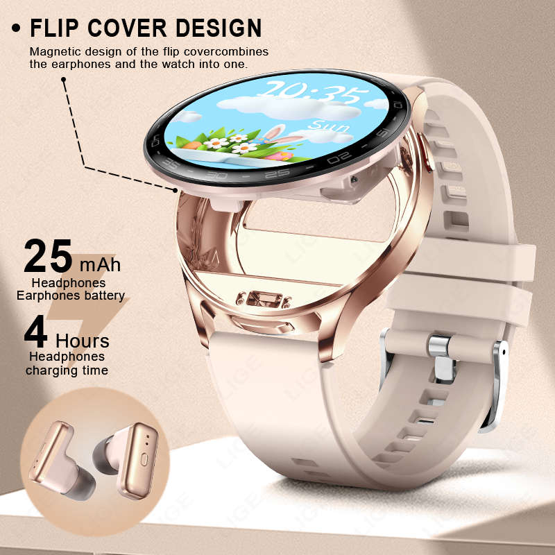 LIGE 2 In 1 TWS Headset Smart  - Smartwatch Headset recension och pris