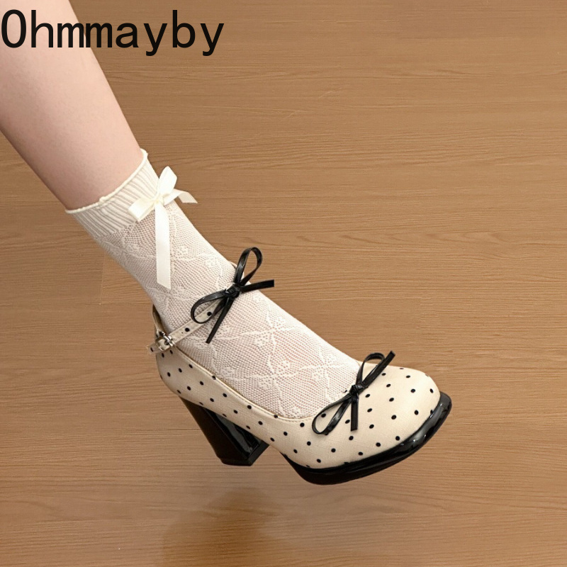 Platform Thick Heel Women Mary - Leather Classic Strap recension och pris