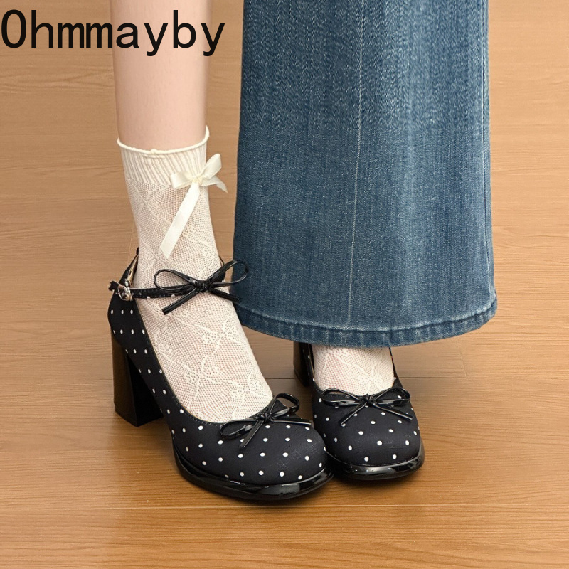 Platform Thick Heel Women Mary - Leather Classic Strap recension och pris