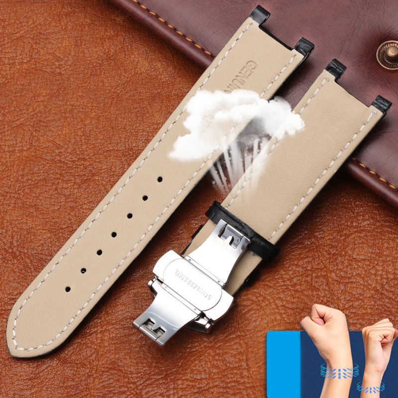 Notched Leather Watch strap 20 - Smartwatch Guess recension och pris