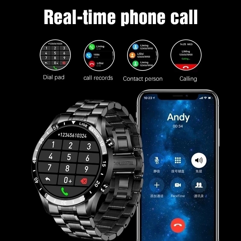 LIGE 2024 Smart Watch Men Full - Smartwatch Instagram recension och pris