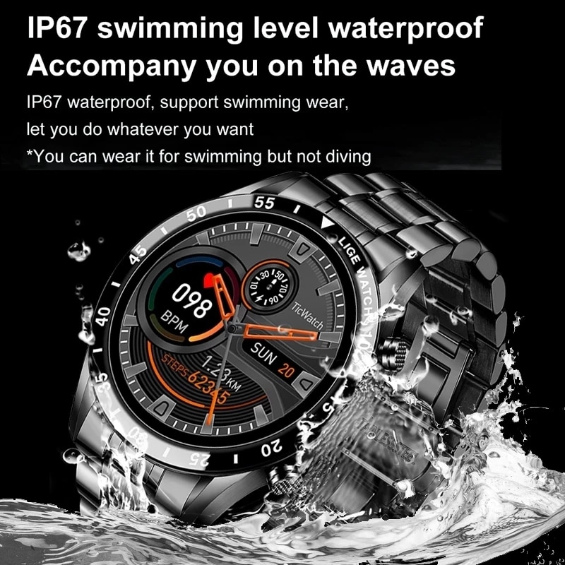 LIGE 2024 Smart Watch Men Full - Smartwatch Instagram recension och pris