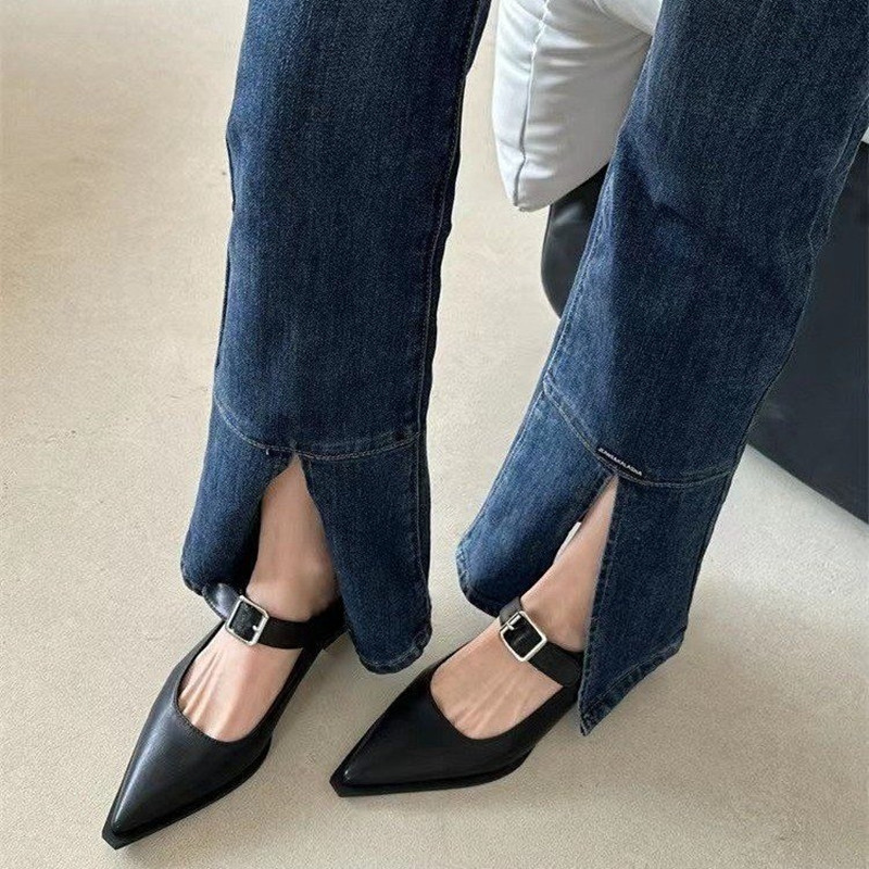 *Fashion Mary Jane Shoes Women - Leather Classic Strap recension och pris
