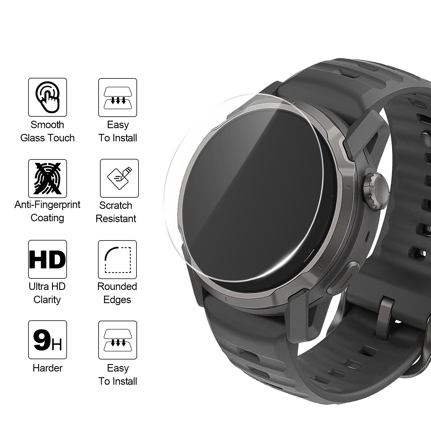 2Pcs Watch Protectors for Coro - Watch Face Protector recension och pris